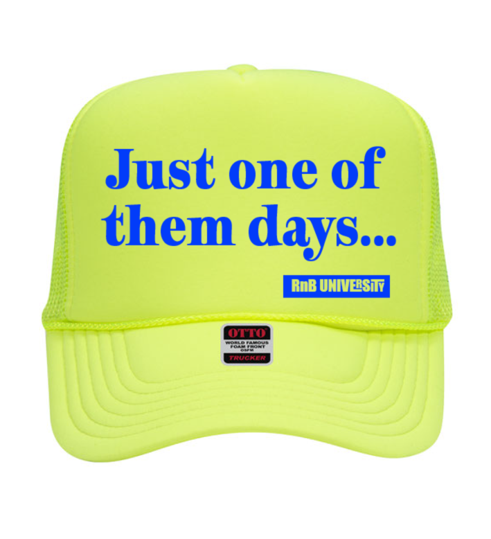 2. "Just one of them days..." High Crown Mesh Back Trucker Cap